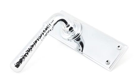 Polished Chrome Hammered Newbury Lever Latch Set | 46214 - Image 3