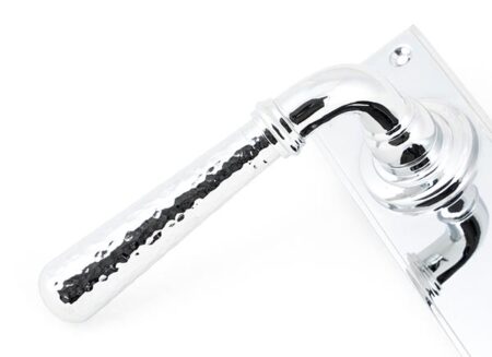 Polished Chrome Hammered Newbury Lever Euro Lock Set | 46216 - Image 4