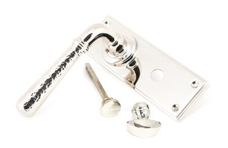 Polished Nickel Hammered Newbury Lever Bathroom Set | 46219 - Image 3