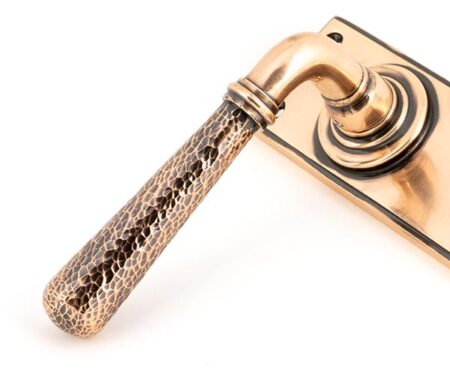 Polished Bronze Hammered Newbury Lever Lock Set | 46225 - Image 4