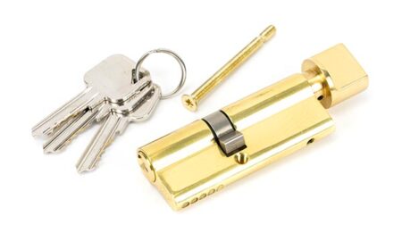 Lacquered Brass 35/45T 5pin Euro Cylinder/Thumbturn | 46263 - Image 3