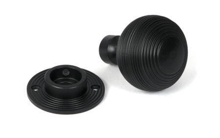 Matt Black Heavy Beehive Mortice/Rim Knob Set | 46404 - Image 4