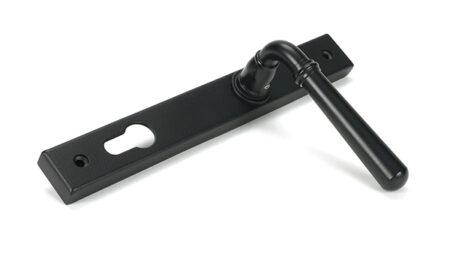 Matt Black Newbury Slimline Lever Espag. Lock Set | 46413 - Image 4