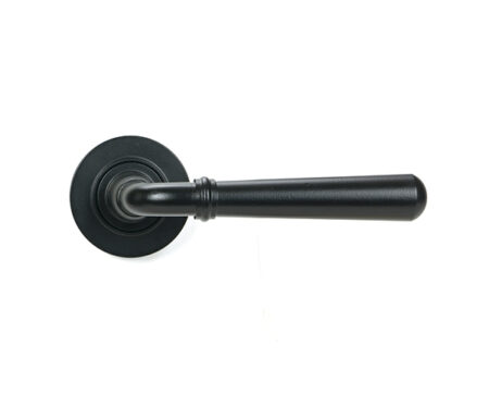 Matt Black Newbury Lever on Rose Set (Plain) | 46459 - Image 3