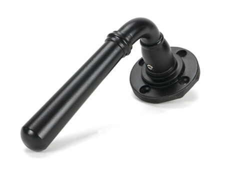 Matt Black Newbury Lever on Rose Set (Art Deco) | 46460 - Image 4