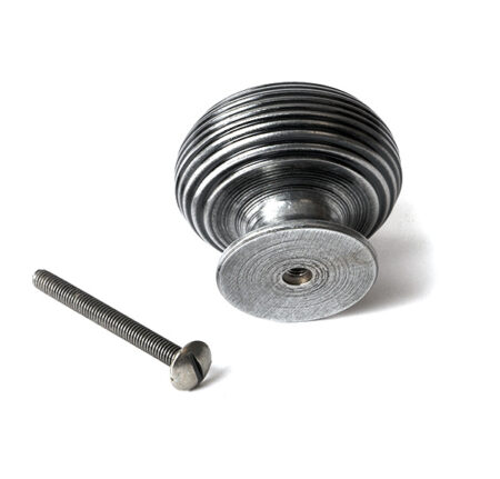 From the Anvil Pewter Beehive Cabinet Knob 40mm - Pewter Patina - Image 4