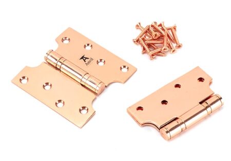 From the Anvil Polished Bronze 4" x 2" x 4" Parliament Hinge (pair) ss - Image 3