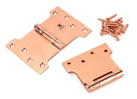 From the Anvil Polished Bronze 4" x 4" x 6" Parliament Hinge (pair) ss - Image 3