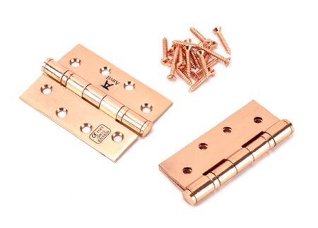 From the Anvil Polished Bronze 4" Ball Bearing Butt Hinge (pair) ss - Image 3