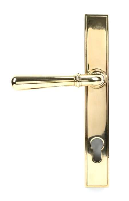 From the Anvil Polished Brass Newbury Slimline Lever Espag. Lock Set - Image 3