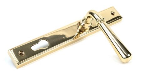 From the Anvil Polished Brass Newbury Slimline Lever Espag. Lock Set - Image 4