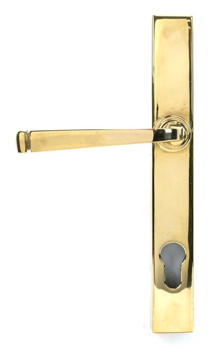 Polished Brass Avon Slimline Lever Espag. Lock Set | 46548 - Image 3