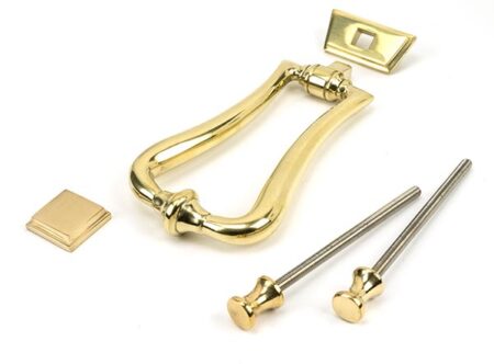 Polished Brass Slimline Art Deco Door Knocker | 46552 - Image 4