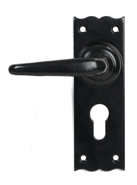 Black Oak Lever Euro Lock Set | 46570 - Image 3