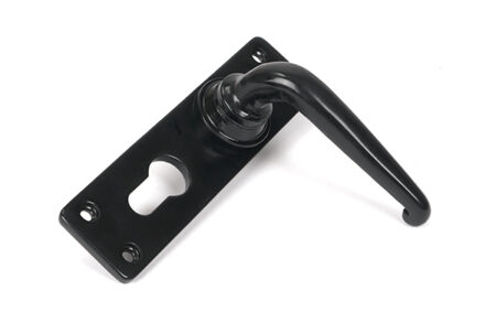 Black Smooth Lever Euro Lock Set | 46577 - Image 4