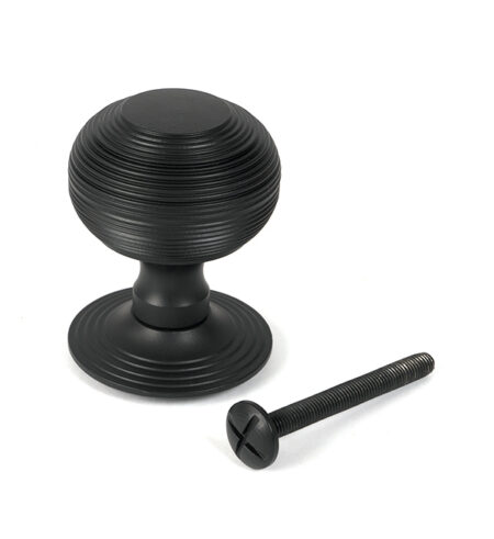 Matt Black Beehive Centre Door Knob | 46660 - Image 3