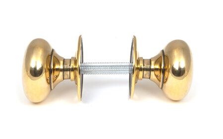 From the Anvil Aged Brass 49mm Mushroom Mortice/Rim Knob Set - Image 4