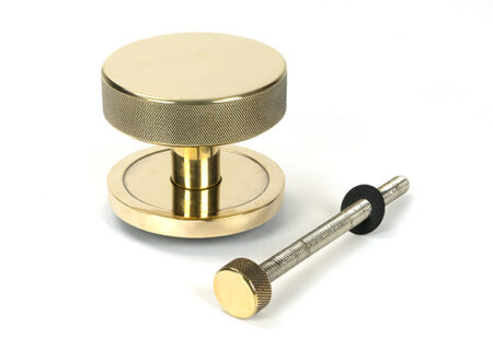 From the Anvil Aged Brass Brompton Centre Door Knob (Plain) - Image 3