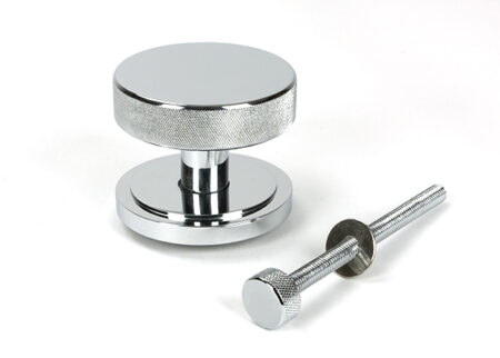 From the Anvil Polished Chrome Brompton Centre Door Knob (Art Deco) - Image 3