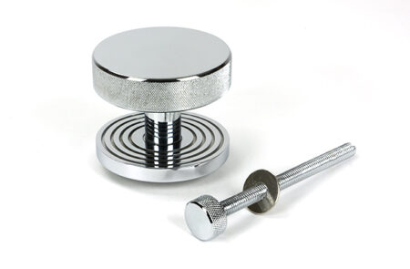 From the Anvil Polished Chrome Brompton Centre Door Knob (Beehive) - Image 3
