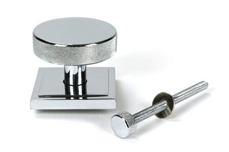 From the Anvil Polished Chrome Brompton Centre Door Knob (Square) - Image 3