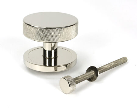 From the Anvil Polished Nickel Brompton Centre Door Knob (Plain) - Image 3
