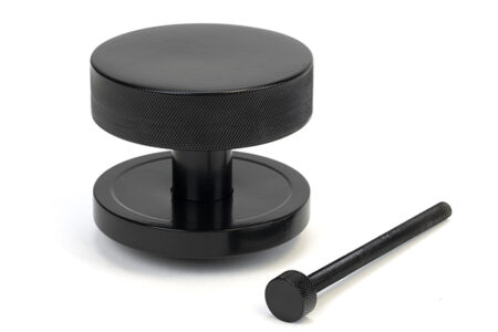 From the Anvil Black Brompton Centre Door Knob (Plain) - Image 3