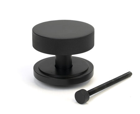 From the Anvil Matt Black Brompton Centre Door Knob (Art Deco) - Image 3