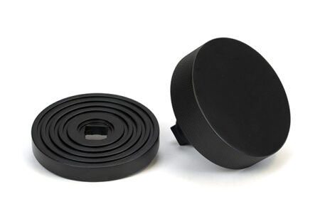 From the Anvil Matt Black Brompton Centre Door Knob (Beehive) - Image 4