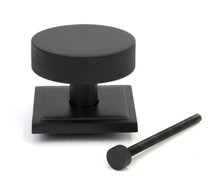 From the Anvil Matt Black Brompton Centre Door Knob (Square) - Image 3