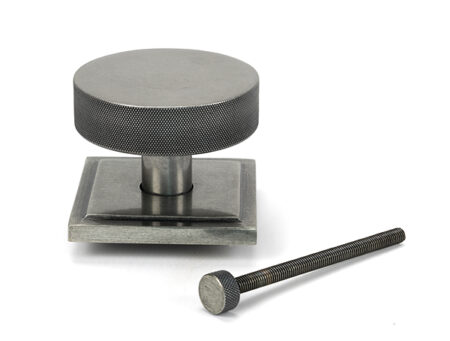 From the Anvil Pewter Brompton Centre Door Knob (Square) - Pewter Patina - Image 3
