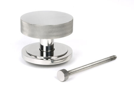 From the Anvil Polished Marine SS (316) Brompton Centre Door Knob (Art Deco) - Image 3