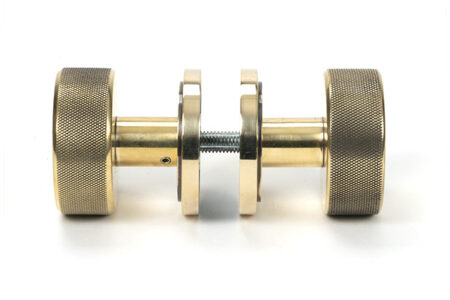 From the Anvil Aged Brass Brompton Mortice/Rim Knob Set (Art Deco) - Image 4