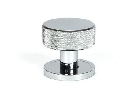 Polished Chrome Brompton Mortice/Rim Knob Set (Plain) | 46778 - Image 3