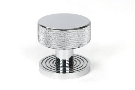Polished Chrome Brompton Mortice/Rim Knob Set (Beehive) | 46780 - Image 3