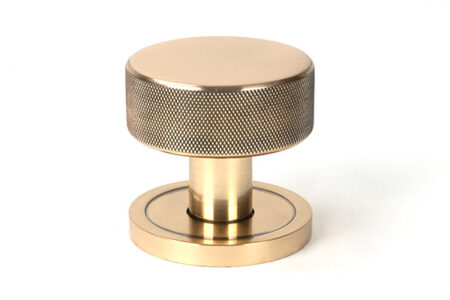 Polished Bronze Brompton Mortice/Rim Knob Set (Plain) | 46790 - Image 3