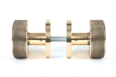 Polished Bronze Brompton Mortice/Rim Knob Set (Plain) | 46790 - Image 4