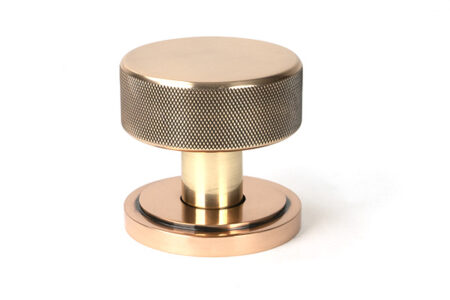 Polished Bronze Brompton Mortice/Rim Knob Set (Art Deco) | 46791 - Image 3