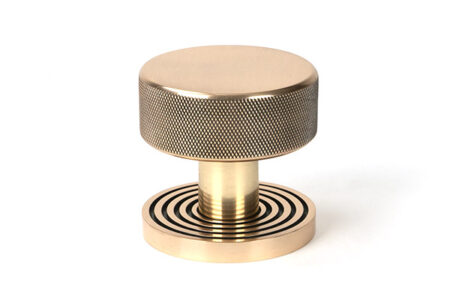 Polished Bronze Brompton Mortice/Rim Knob Set (Beehive) | 46792 - Image 3