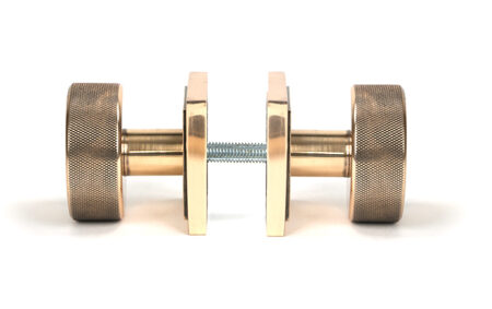 Polished Bronze Brompton Mortice/Rim Knob Set (Square) | 46793 - Image 4