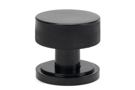 Black Brompton Mortice/Rim Knob Set (Art Deco) | 46795 - Image 3