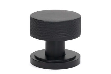 Matt Black Brompton Mortice/Rim Knob Set (Art Deco) | 46799 - Image 3