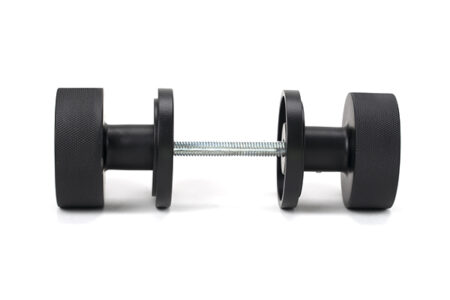 Matt Black Brompton Mortice/Rim Knob Set (Art Deco) | 46799 - Image 4
