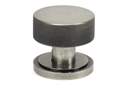 Pewter Brompton Mortice/Rim Knob Set (Art Deco) | 46803 - Image 3