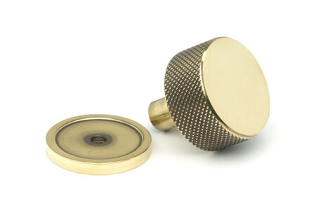 Aged Brass Brompton Cabinet Knob - 32mm (Plain) | 46854 - Image 3