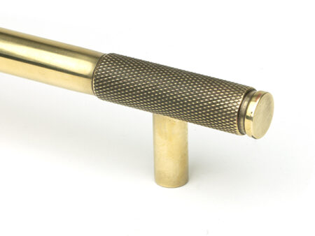 Aged Brass Half Brompton Pull Handle - Small | 46924 - Image 3