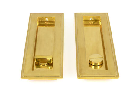 Polished Brass 175mm Art Deco Rectangular Pull - Privacy Set | 47161 - Image 3