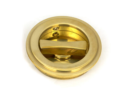Polished Brass 60mm Art Deco Round Pull - Privacy Set | 47169 - Image 3