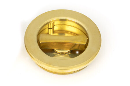 Polished Brass 60mm Plain Round Pull - Privacy Set | 47171 - Image 3