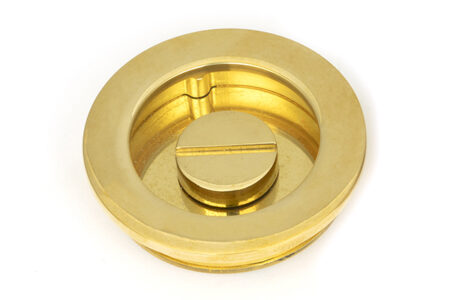 Polished Brass 60mm Plain Round Pull - Privacy Set | 47171 - Image 4